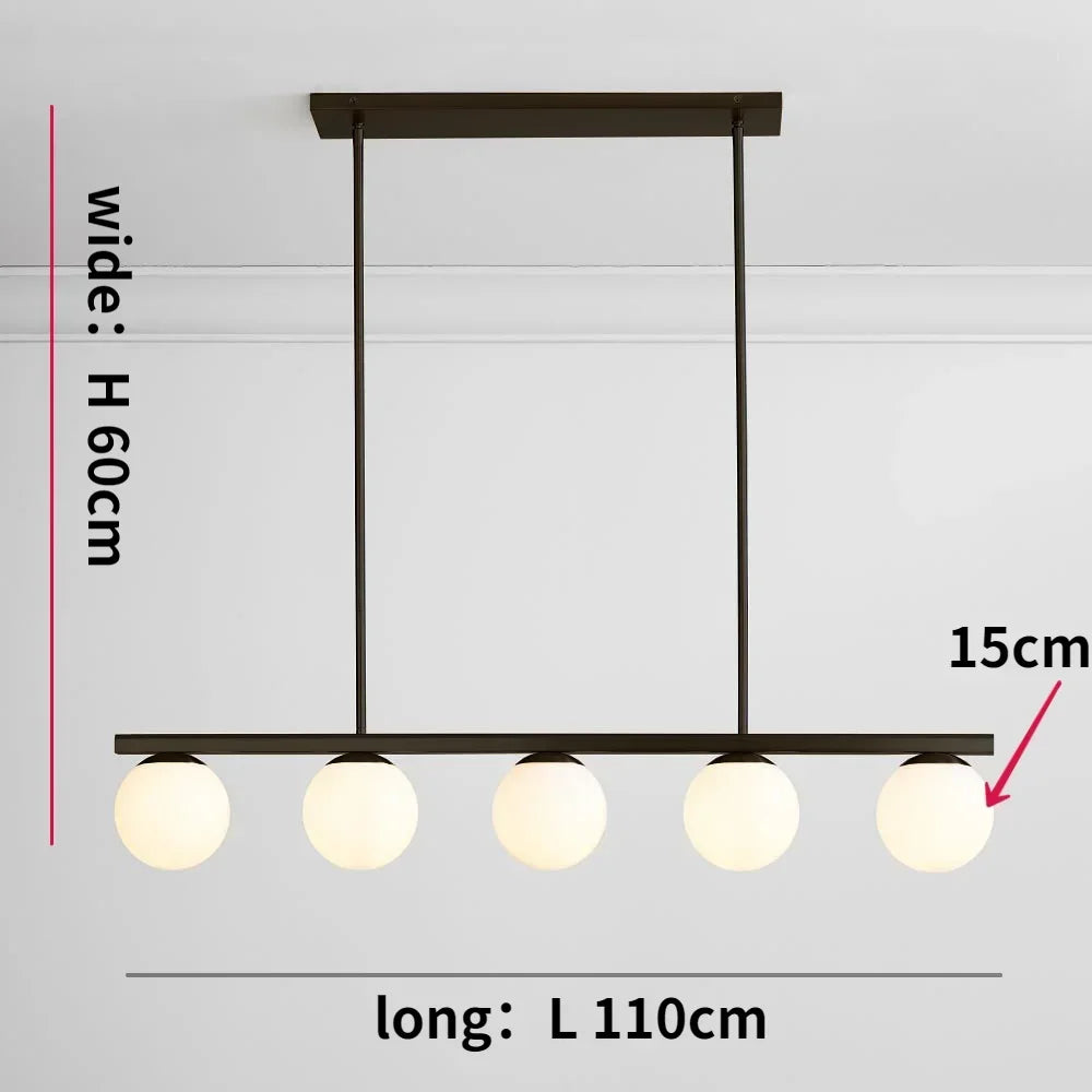 ثريا LED زجاجية بتصميم كرة ديكور بايتس™، مصباح معلق بتصميم نورديك عصري