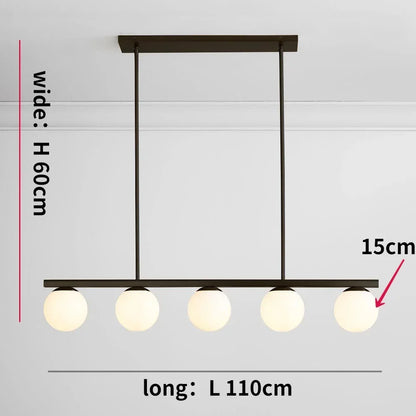 ثريا LED زجاجية بتصميم كرة ديكور بايتس™، مصباح معلق بتصميم نورديك عصري