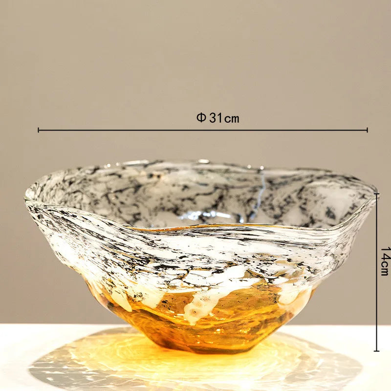 DecorBites™ Degradados Jarrón de vidrio negro Terrario Maceta Cuenco Organización de escritorio Macetas para flores