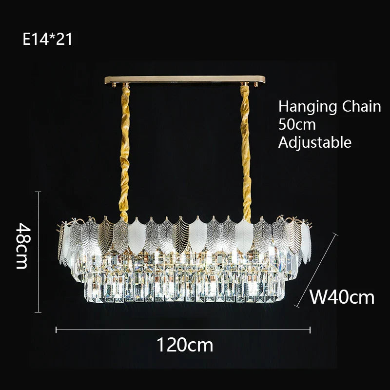 DecorBites™ Crystal Indoor Chandelier: Postmodern LED Suspension Lamps for Luxe Living Room Decor