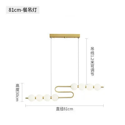 Decorbites™ Goldene Acryl-LED-Deckenleuchter für Wohnzimmer und Schlafzimmer als Pendelleuchte