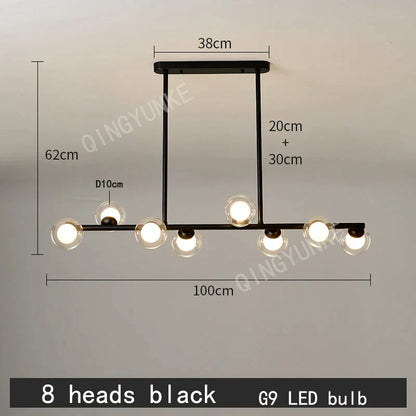 DecorBites™ Bubble Ball LED Hanging Chandelier: Modern Nordic Magic Bean Design with G9 Lights