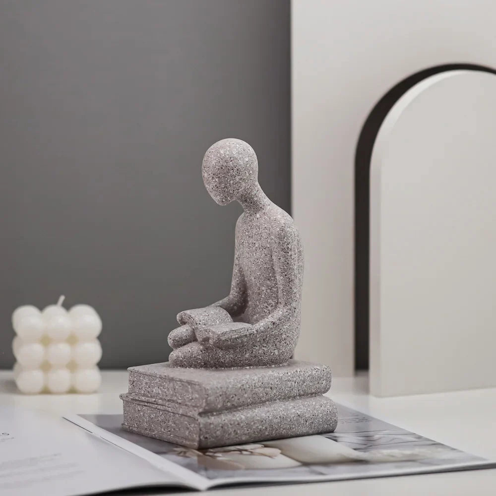 مجموعة تماثيل راتنجية لأشخاص تجريديين من DecorBites™ لديكور المنزل الحديث