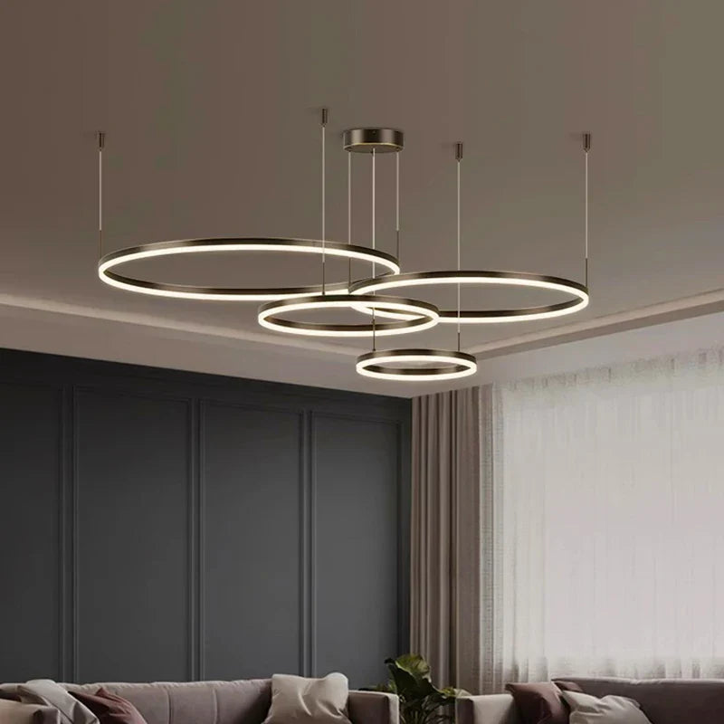 Antique Brass LED Chandelier