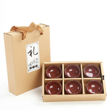 DecorBites™ Ice Cracking Ceramic Tea Espresso Coffee Cups Set