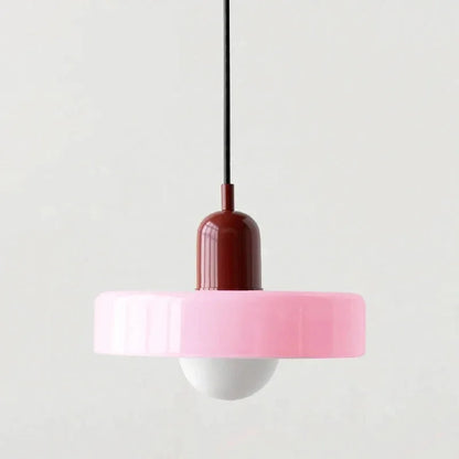 Nordic Vintage Orange Glass Pendant Light