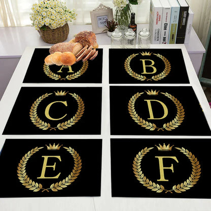 DecorBites™ Kitchen Table Mats Set of 4, 42*32cm, Cotton Linen Coasters for Dining Home Decor
