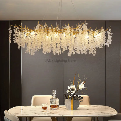 DecorBites™ Circular Crystal Chandelier Living Room Pendant Lights LED Indoor Decoration