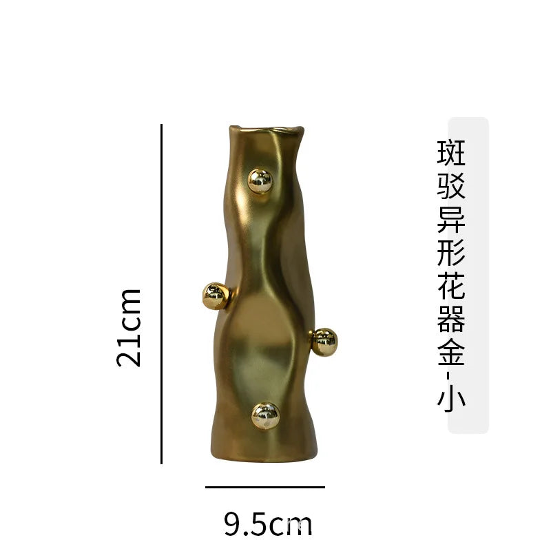 مزهرية كروية هندسية من DecorBites™: تنسيق زهور خزفي فريد لديكور المنزل