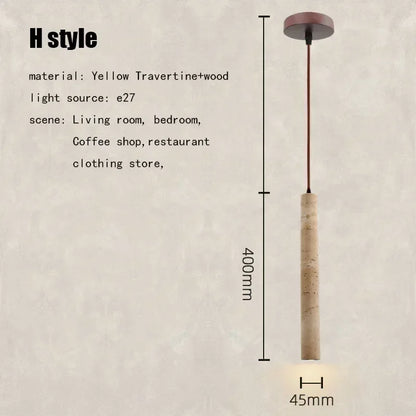 DecorBites™ Elegant Wabi Sabi Travertine Pendant Lamp for Dining Desk & Kitchen Island