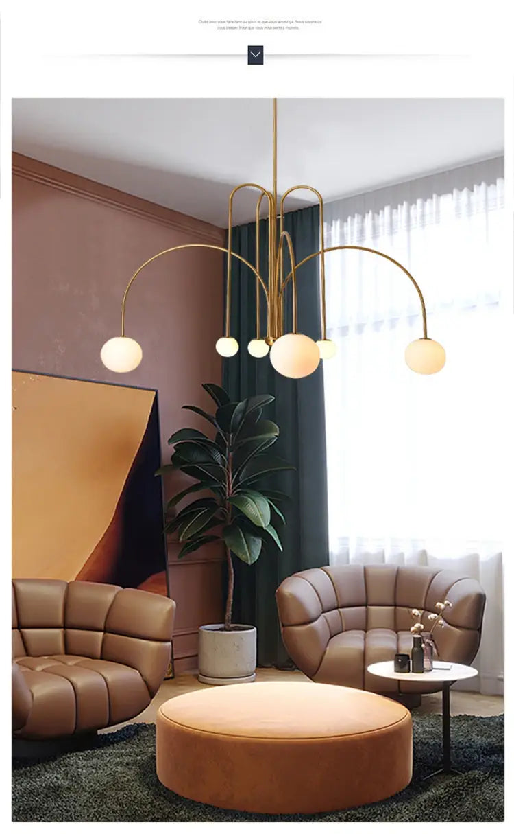 DecorBites™ Nordic Comet Glass Ball Chandelier - Elegant Home Décor