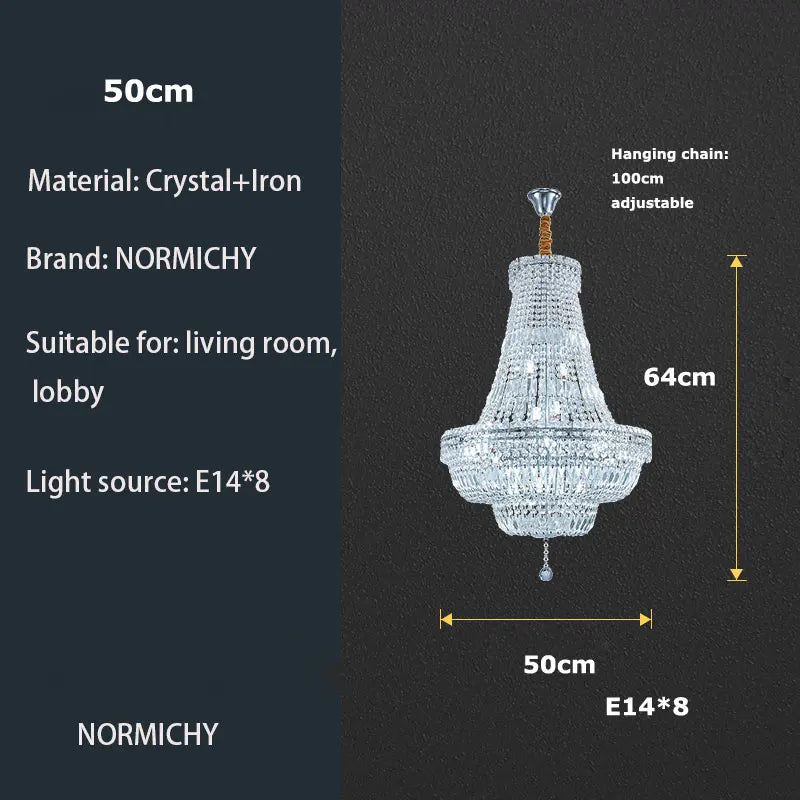 DecorBites™ Gold/Chrome K9 Crystal Chandelier for Elegant Home Décor