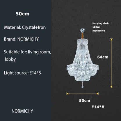 DecorBites™ Gold/Chrome K9 Crystal Chandelier for Elegant Home Décor