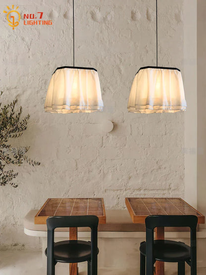 DecorBites™ French Design LED E27 Fabric Pendant Lights for Atmosphere Decor in Hotels, Restaurants, and Bars