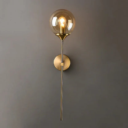 DecorBites™ Golden Round Glass Wall Sconce: Modern Nordic Lighting Fixture for Home Decor