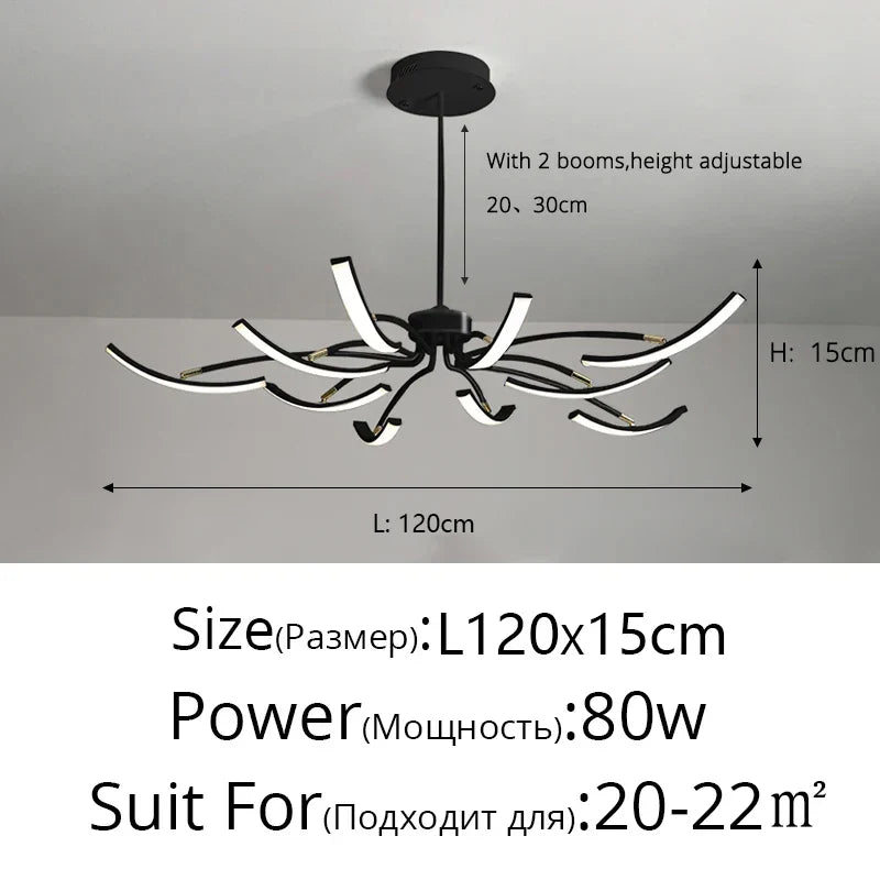 Decorbites™ LED-Kronleuchter für modernes Wohnzimmer, Schlafzimmer, Arbeitszimmer und Küchenbeleuchtung