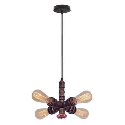 DecorBites™ Industrial Water Pipe Ceiling Light Fixture for Living Room and Restaurant Decor