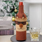 Christmas Santa Knitted Wine Bottle Case Elk Snowman Red Wine Champagne Bottle Cloth 2024 Merry Christmas Decor Happy New Year