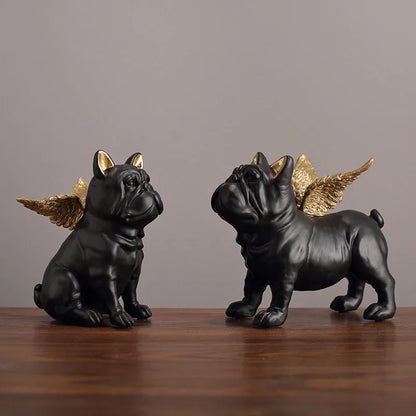 DecorBites™ French Bulldog Dog Sculpture Set - Resin Desktop Decor Ornaments