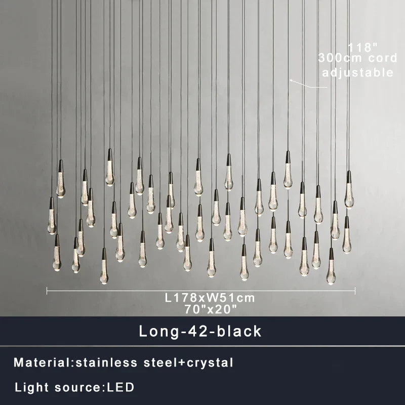 DecorBites™ Brass Crystal Ceiling Pendant Light Luxury Large Home Decor Fixture