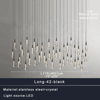 DecorBites™ Brass Crystal Ceiling Pendant Light Luxury Large Home Decor Fixture