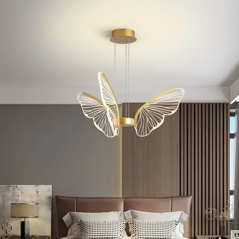 Decorbites™ Lámpara de Techo LED Mariposa - Luz Colgante de Lujo para Dormitorio, Sala de Estar y Comedor