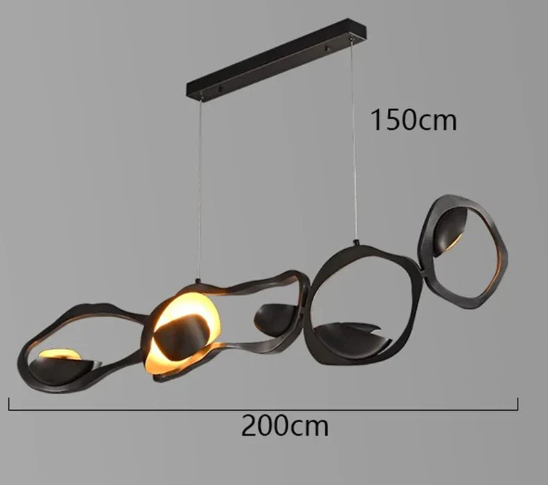 Silver Modern Pendant Light 200cm Dimmable