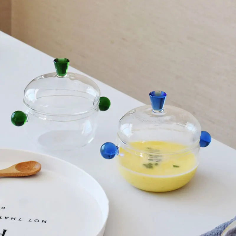 DecorBites™ Glass Bowl Set: Multifunctional Food Storage, Salad, Dessert Bowl, Simmer Pot, Stew Bowls