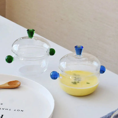 DecorBites™ Glass Bowl Set: Multifunctional Food Storage, Salad, Dessert Bowl, Simmer Pot, Stew Bowls