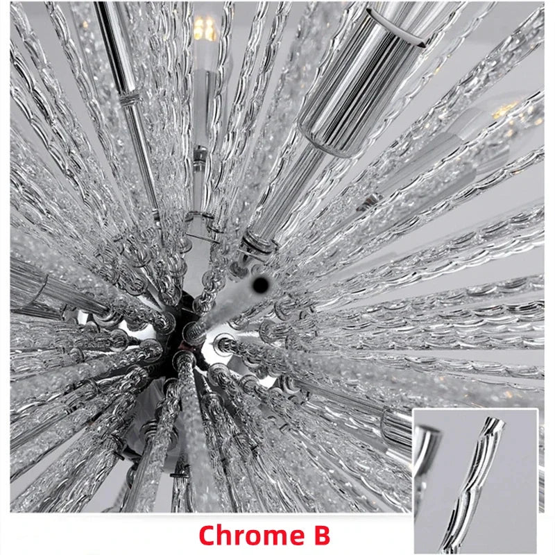 Lámpara de araña geométrica DecorBites™: Iluminación LED moderna para sala de estar y comedor