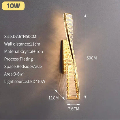 Lámpara colgante de cristal con anillos de acero dorado DecorBites™