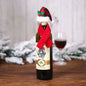 Creative Christmas Wine Bottle Set Golden Velvet Dress Wine Bottle Covers Sleeve Santa Snowman Xmas New Year Dinner Table Decor