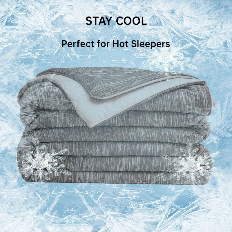DecorBites™ Super Soft Cooling Blanket King Size Skin-Friendly Quilted Bedspread