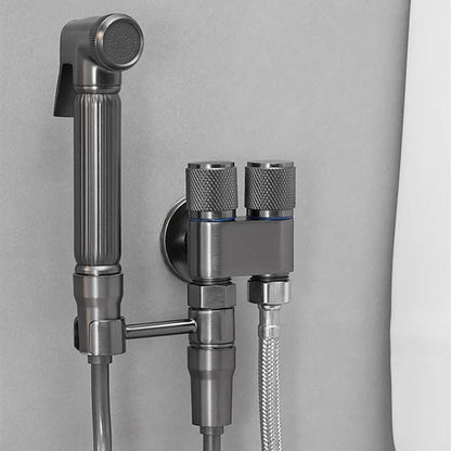 DecorBites™ Brass Bidet Faucet Set with High Pressure Spray Gun - Gray