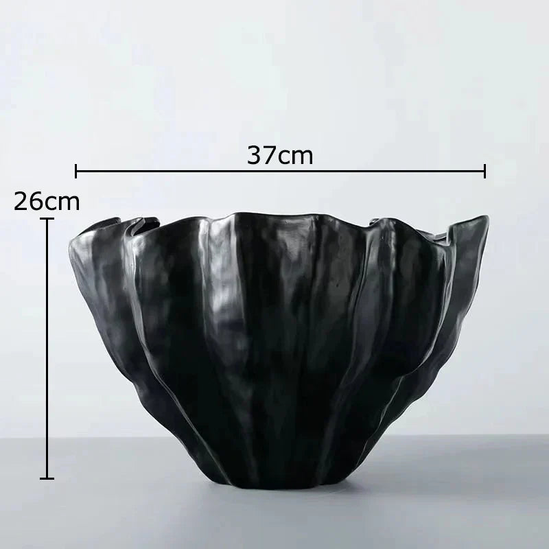 جرة ديكوربايتس™ من البورسلين الأزرق والأبيض المطلي بالذهب - ديكور مكتبي وخزفي للتخزين