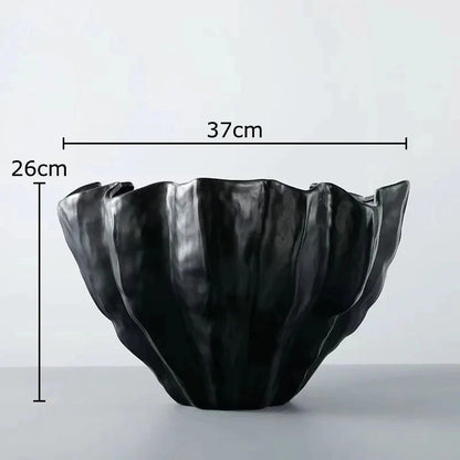 جرة ديكوربايتس™ من البورسلين الأزرق والأبيض المطلي بالذهب - ديكور مكتبي وخزفي للتخزين