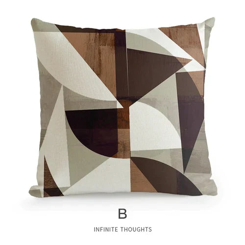 Funda de cojín para sofá DecorBites™ con diseño geométrico artístico - Decoración de lujo para el hogar