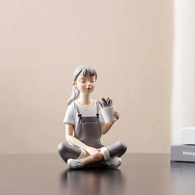 ديكوربايتس™ تمثال فتاة كاواي لديكور الغرفة وإكسسوارات المكتب