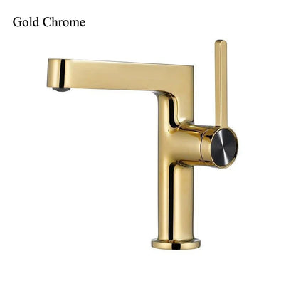 DecorBites™ Basin Faucet: Gold, Black, Chrome Bathroom Tap for Washbasin with Hot Cold Water