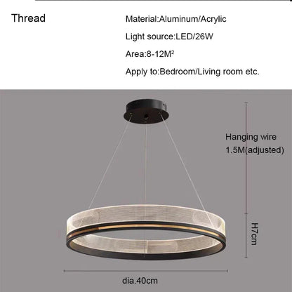 DecorBites™ Black/Gold LED Pendant Lights | Modern Design for Home Lighting Decoration