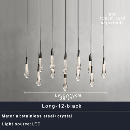 DecorBites™ Brass Crystal Ceiling Pendant Light Luxury Large Home Decor Fixture