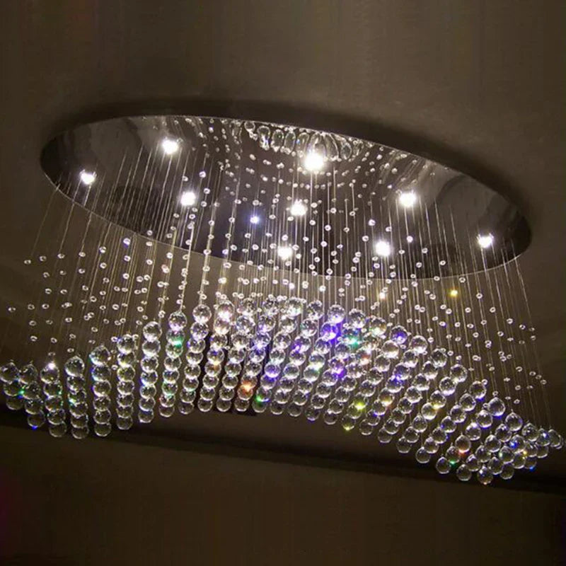 DecorBites™ Crystal Flush Mount Chandelier: Modern Contemporary Lighting Fixtures