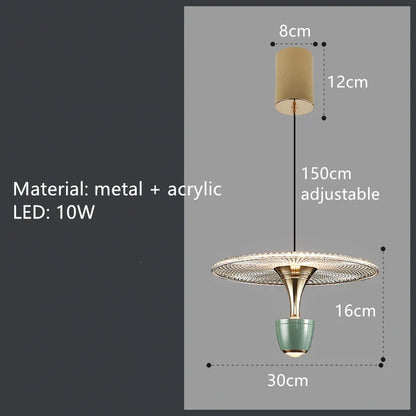 DecorBites™ LED Acrylic Pendant Lights for Dining Room, Bar, and Bedside