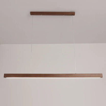 DecorBites™ Dimmable Wooden Pendant Lamp: Long Strip Minimalist Hanging Indoor Lighting