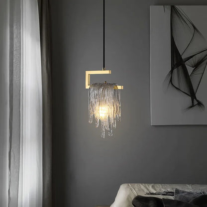 DecorBites™ Crystal LED Ceiling Chandelier: Modern Trendy Bedroom Pendant Light