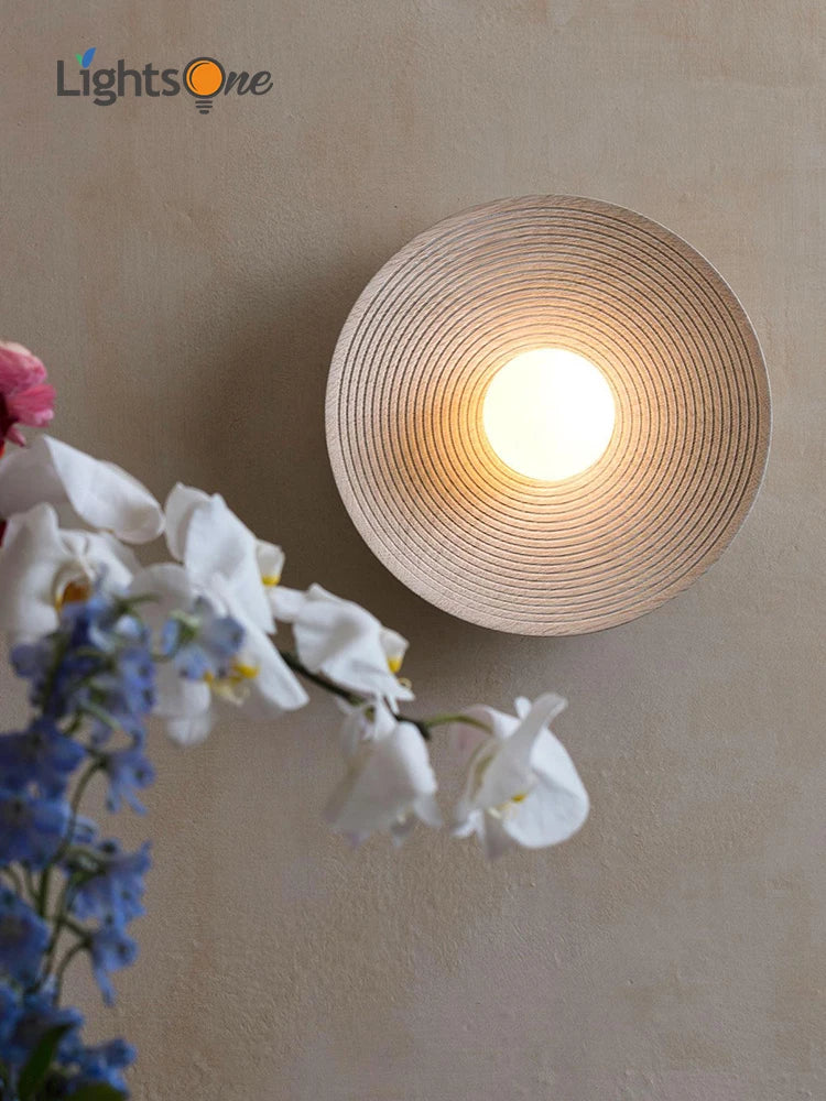 Decorbites™ Japanische Wandlampe Retro Schlafzimmer Nachttischlampe Wabi Sabi Kunstdekoration