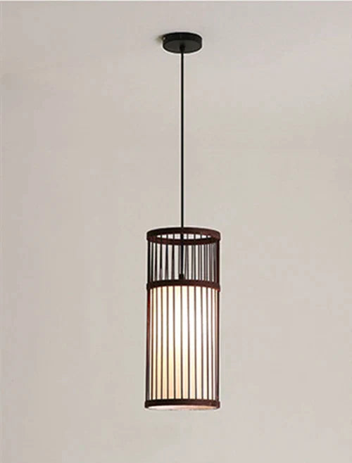 ديكوربايتس™ مصباح معلق خشبي من الخيزران E27 - مصابيح معلقة صغيرة للبار