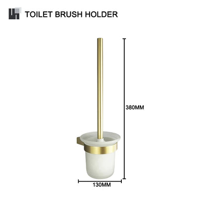 DecorBites™ Gold Bathroom Accessories Set: Towel Bar Rail, Toilet Paper Holder, Towel Rack, Hook