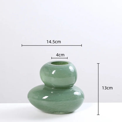 DecorBites™ Jarrón de vidrio geométrico apilable para terrario, decoración del hogar, soporte para arreglos florales