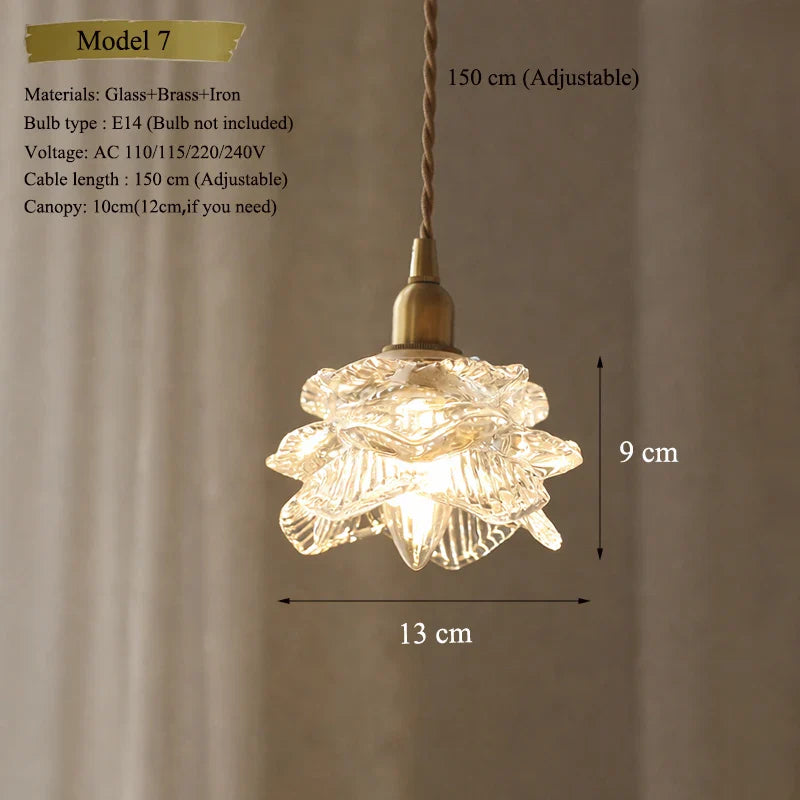 Vintage Green Glass Pendant Light With Brass Details